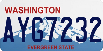 WA license plate AYG7232