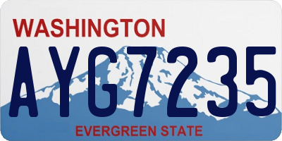WA license plate AYG7235