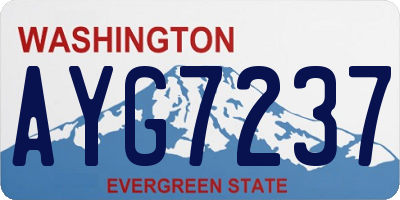 WA license plate AYG7237