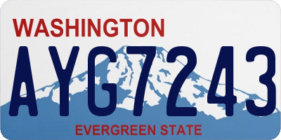 WA license plate AYG7243