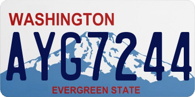 WA license plate AYG7244