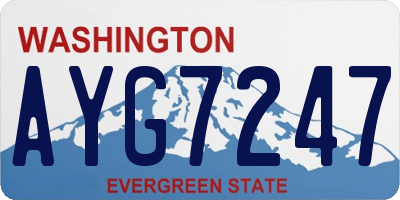 WA license plate AYG7247
