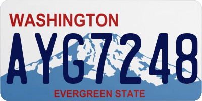 WA license plate AYG7248