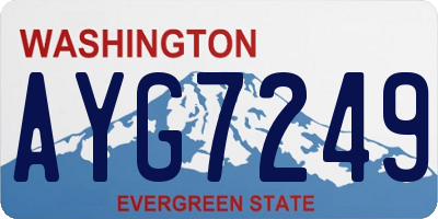 WA license plate AYG7249