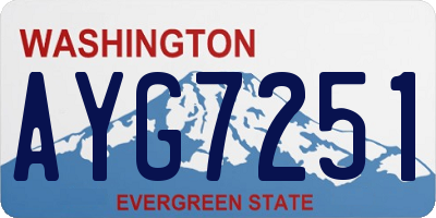 WA license plate AYG7251