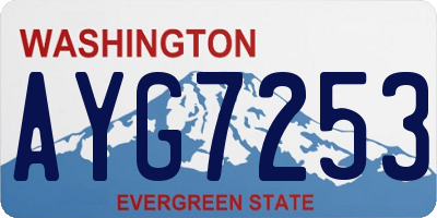 WA license plate AYG7253