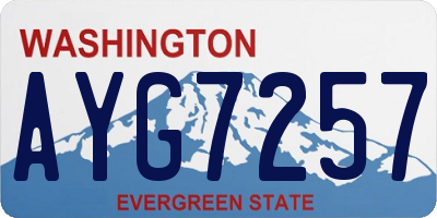 WA license plate AYG7257