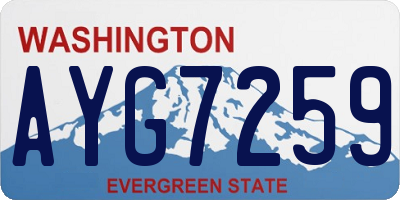 WA license plate AYG7259