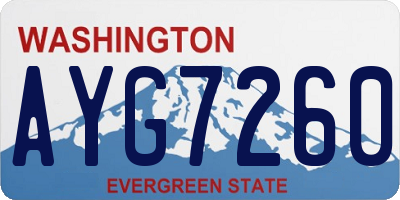 WA license plate AYG7260