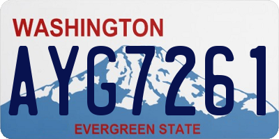 WA license plate AYG7261