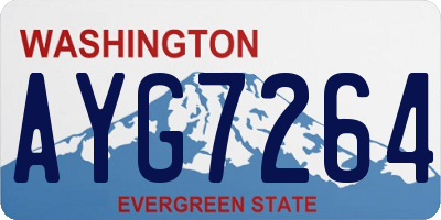 WA license plate AYG7264