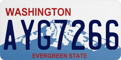 WA license plate AYG7266