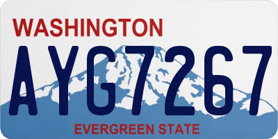 WA license plate AYG7267