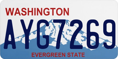 WA license plate AYG7269