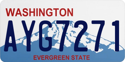 WA license plate AYG7271