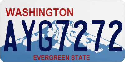 WA license plate AYG7272