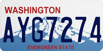 WA license plate AYG7274
