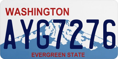WA license plate AYG7276