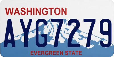 WA license plate AYG7279