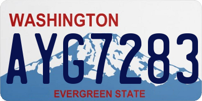 WA license plate AYG7283
