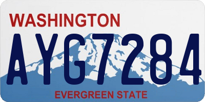 WA license plate AYG7284