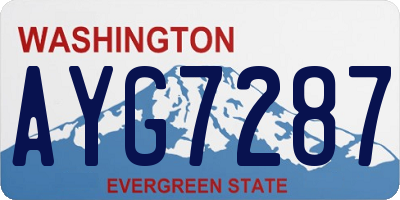 WA license plate AYG7287