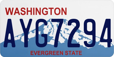 WA license plate AYG7294