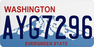 WA license plate AYG7296