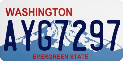 WA license plate AYG7297