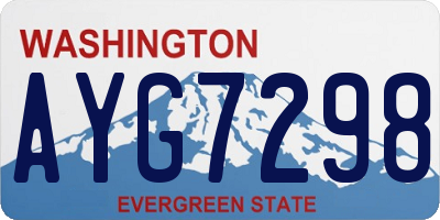 WA license plate AYG7298