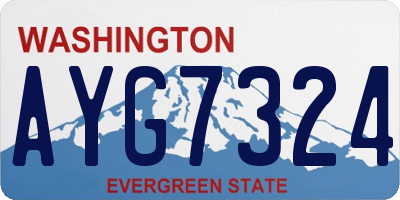 WA license plate AYG7324