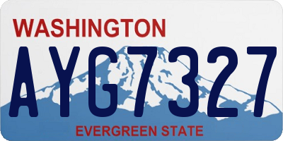 WA license plate AYG7327