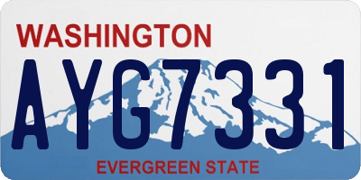 WA license plate AYG7331