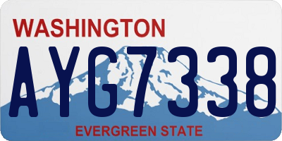WA license plate AYG7338