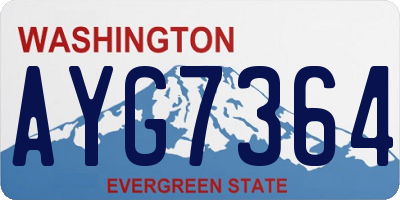 WA license plate AYG7364