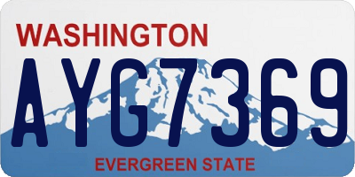 WA license plate AYG7369