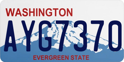 WA license plate AYG7370