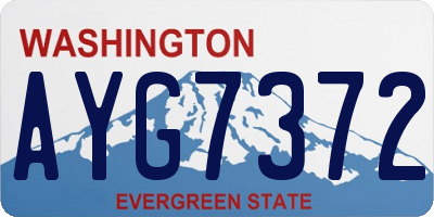 WA license plate AYG7372