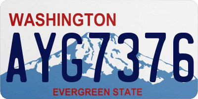 WA license plate AYG7376
