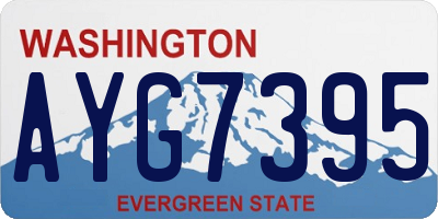 WA license plate AYG7395