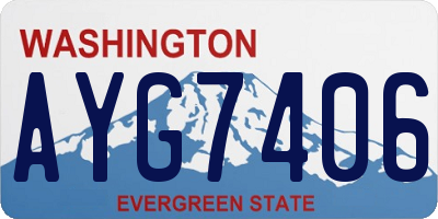 WA license plate AYG7406