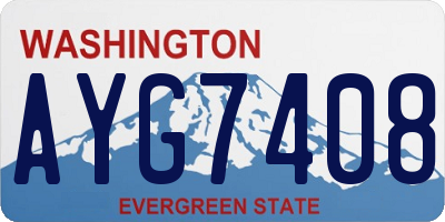 WA license plate AYG7408