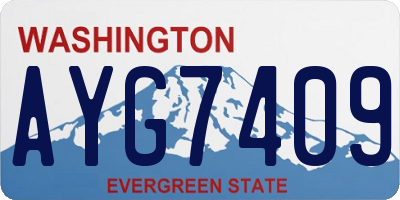 WA license plate AYG7409