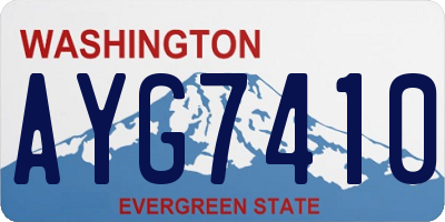 WA license plate AYG7410