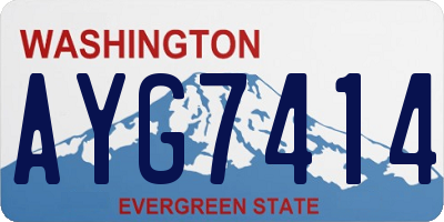 WA license plate AYG7414