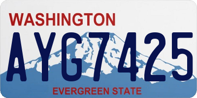 WA license plate AYG7425