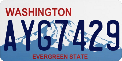 WA license plate AYG7429