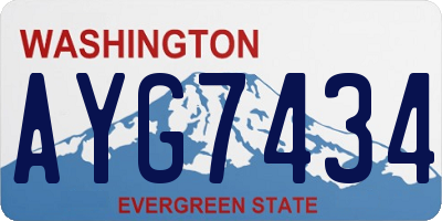 WA license plate AYG7434