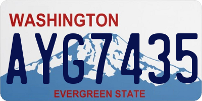 WA license plate AYG7435