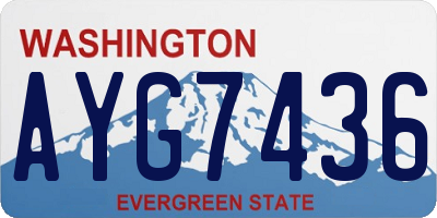 WA license plate AYG7436